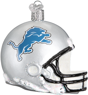 Detroit Lions Helmet Christmas Ornament 71117 Merck - New England Patriots Nfl Football Helmet Glass Ornament - Transparent PNG Free Download