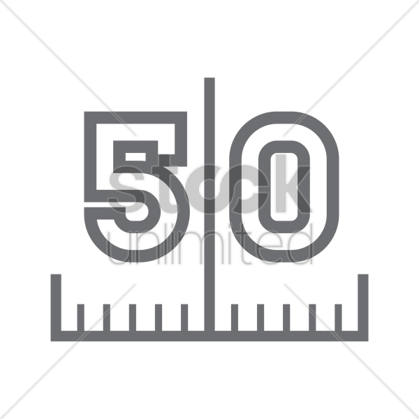 50 Yard Line On American Football Field Vector Image - American Football Field Vector - Transparent PNG Free Download