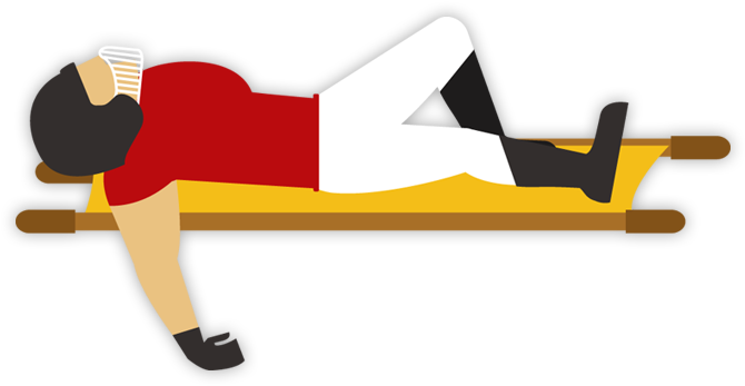 The Biggest Sports Injuries Of All Time - Injured Football Player Clipart - Transparent PNG Free Download