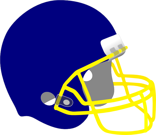 Football Helmet Blue And Yellow Clip Art At Clker - Blue And Gold Football Helmet - Transparent PNG Free Download