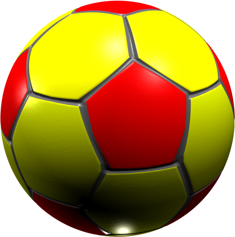3d Football Cake Ideas And Designs - Red Yellow Football Png - Transparent PNG Free Download
