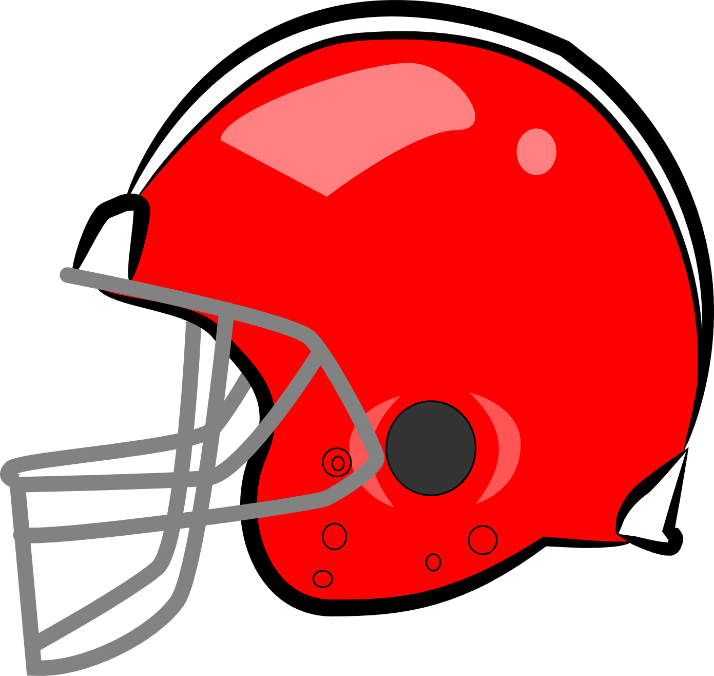 Nfl Football Clip Art Black And White - Red Football Helmet Clipart - Transparent PNG Free Download