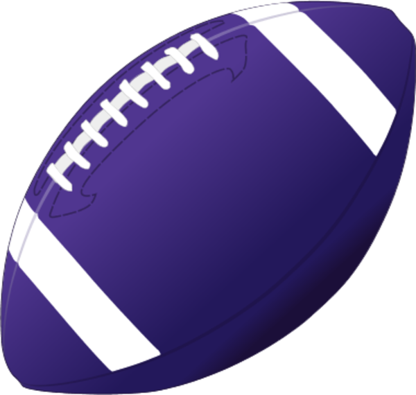 Football Clipart Purple - Football Stencil - Transparent PNG Free Download