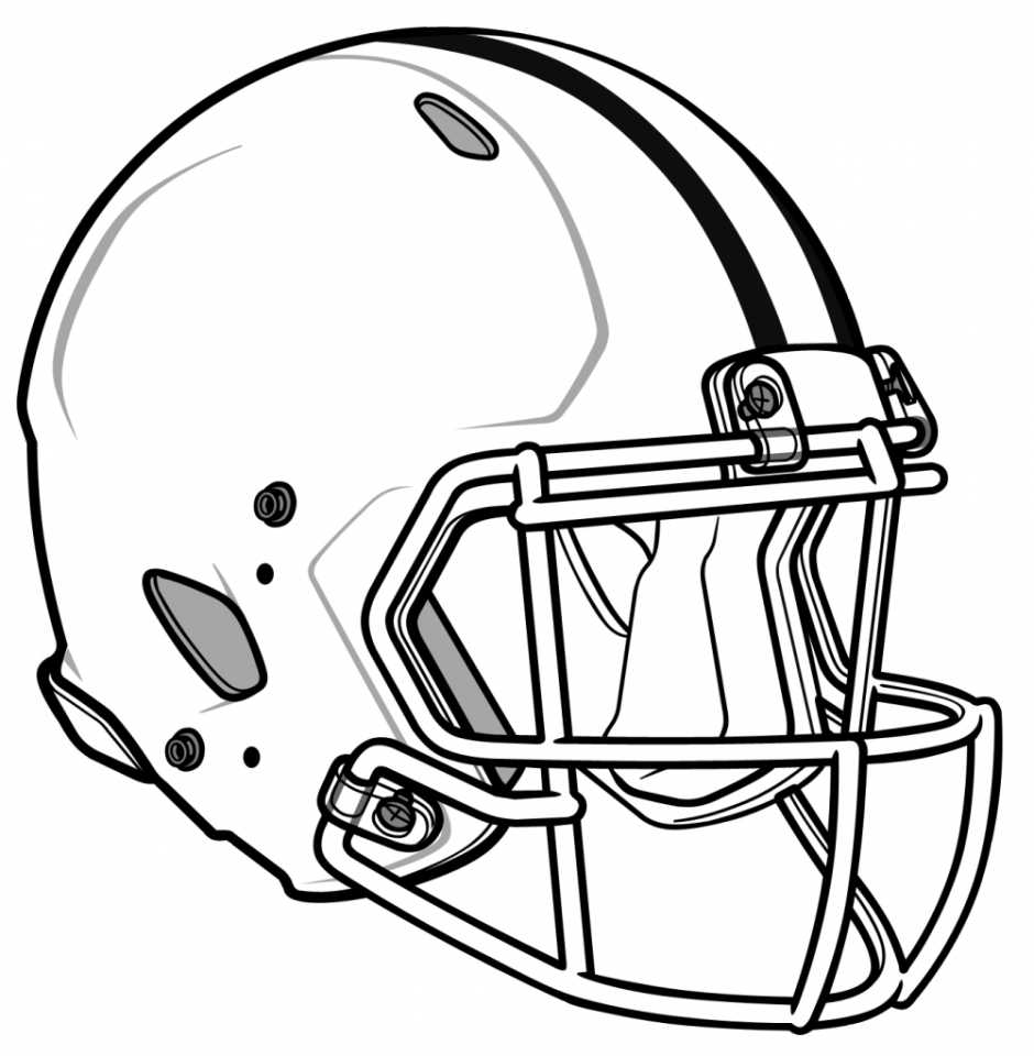 Free Football - Drawing Of A Football Helmet - Transparent PNG Free Download