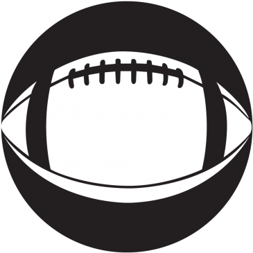American Football Monochrome Glass Gobo - Football With Bow Svg - Transparent PNG Free Download