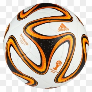 Adidas Brazuca Glider Football, Size 5 (white/orange) - Transparent PNG Free Download