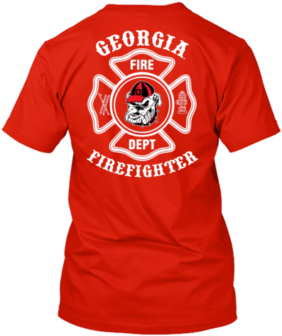 Sale Picture Of Georgia Bulldogs Firefighter Tshirt - Georgia Bulldogs Football Team - Transparent PNG Free Download