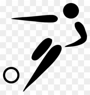 Football, Kick, Player, Playing, Logo, Pictogram - Olympic Pictogram Football - Transparent PNG Free Download