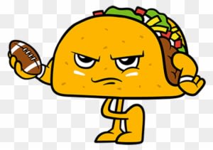 Gridiron Taco - Cartoon Taco Football - Transparent PNG Free Download