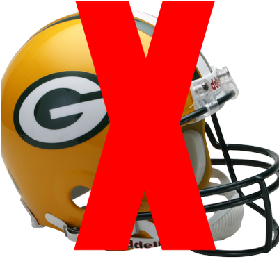 No Packers No - Green Bay Football Helmet - Transparent PNG Free Download