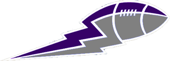 Football Clipart Purple - Lightning Football - Transparent PNG Free Download