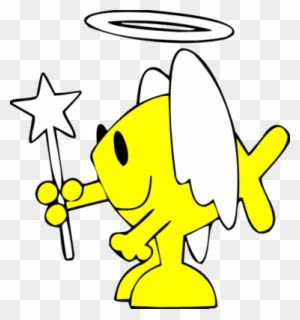 Angel Fish Clipart - Angel Fish With A Halo - Transparent PNG Free Download