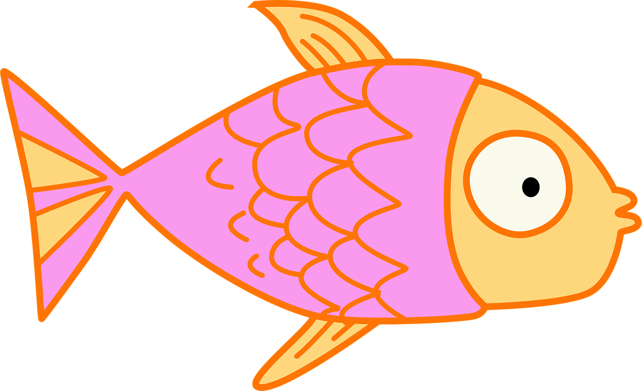 Fish Kids Clip Art Pink Cartoon Educational Cute - Fish Cartoon Transparent Background - Transparent PNG Free Download