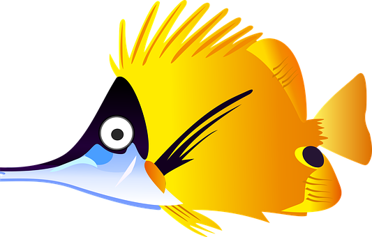 Cartoon Fish Sea Tropical Yellow Fish Fish - Cartoon Tropical Fish - Transparent PNG Free Download