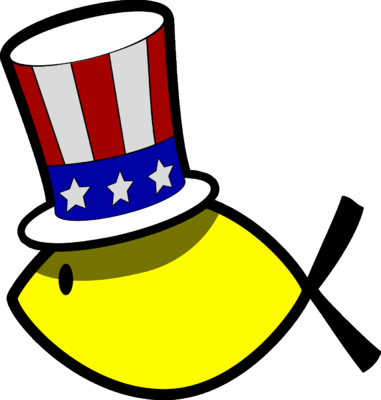 Patriot Fish Clip Art - 4th Of July Fish - Transparent PNG Free Download