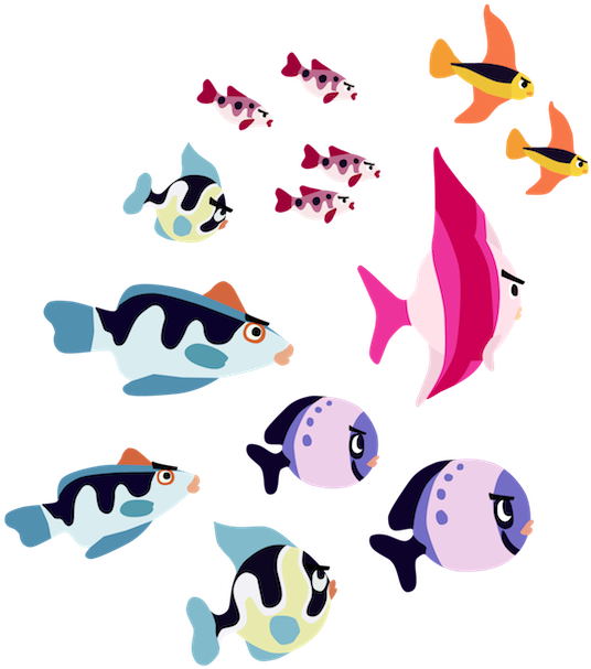 School Fish Cliparts - School Of Fish Png - Transparent PNG Free Download