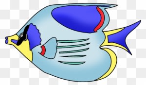 Colorful Tropical Fish, Black Scalare - Color Fish Drawing Png - Transparent PNG Free Download
