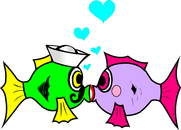 Sailor Kiss Fish Clip Art At Clker - Kissing Fish Clipart - Transparent PNG Free Download