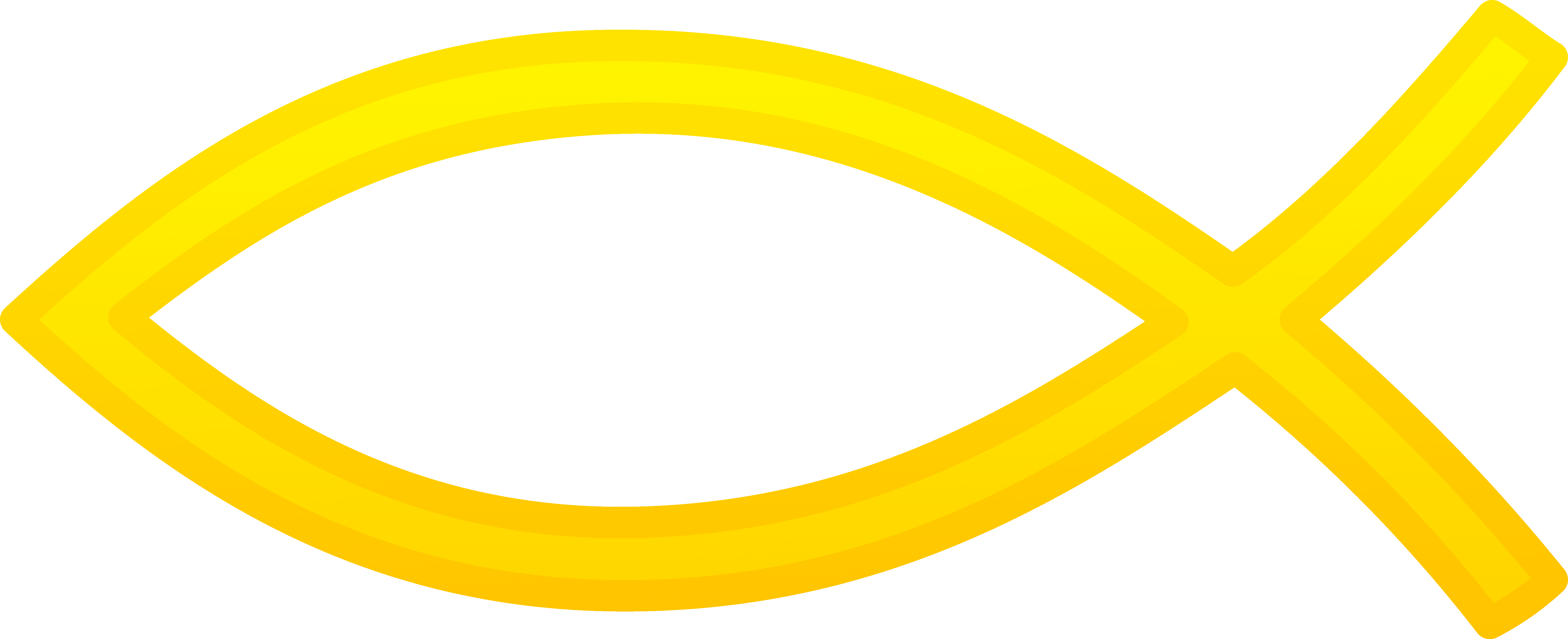 Gold Christian Fish Symbol Clipart - Gold Christian Fish Png - Transparent PNG Free Download