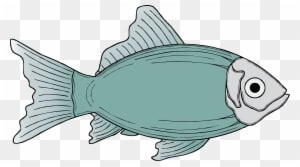 Cod Fish Cartoon Free Download Clip Art On - Blue Fish Shower Curtain - Transparent PNG Free Download