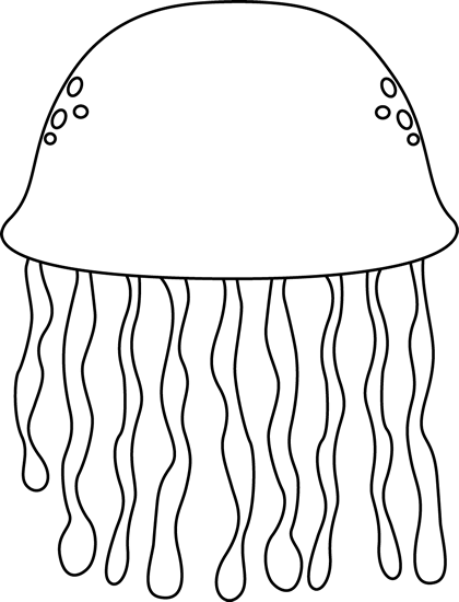 Black And White Black And White Jellyfish - Black And White Jelly Fish Clip Art - Transparent PNG Free Download