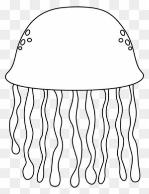 Black And White Black And White Jellyfish - Black And White Jelly Fish Clip Art - Transparent PNG Free Download