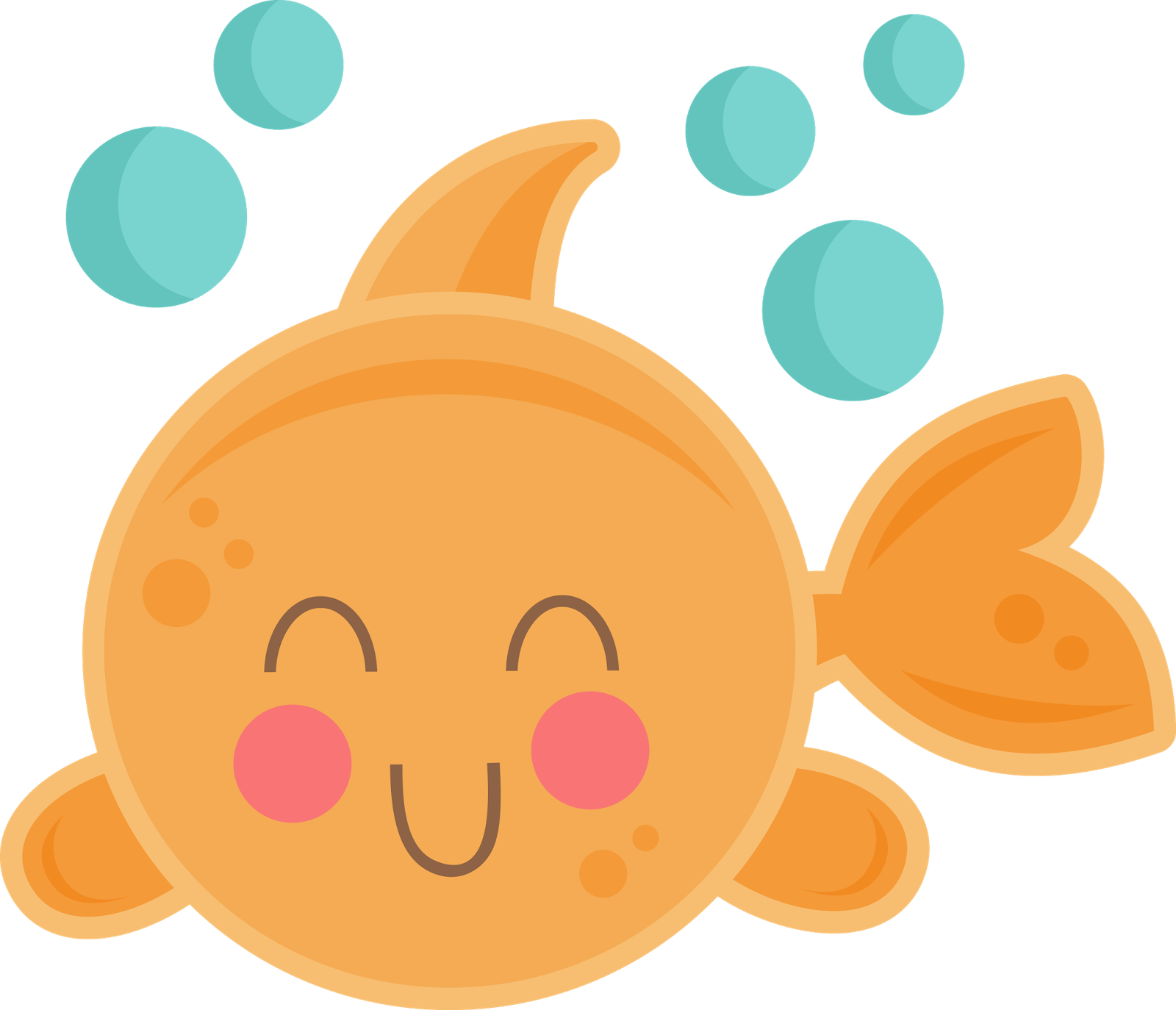 Today Is My Design Team Day To Post For Miss Kate Cuttables - Clip Art Of Happy Fish - Transparent PNG Free Download