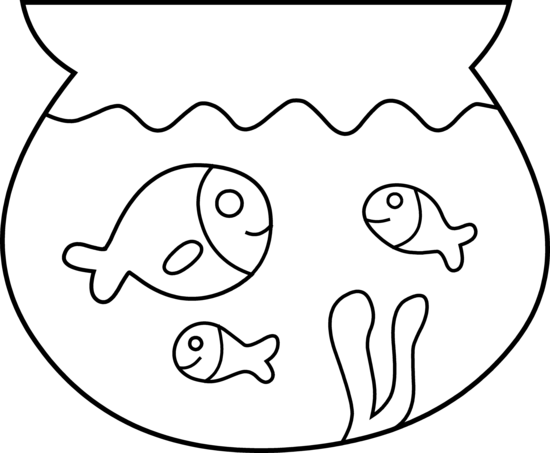 Fish Bowl Clip Art Images Pictures - Pet Fish Coloring Page - Transparent PNG Free Download