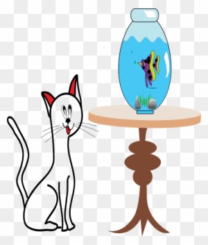 Pet Clipart Fish Bowl - Fish Bowl On Table Clipart - Transparent PNG Free Download