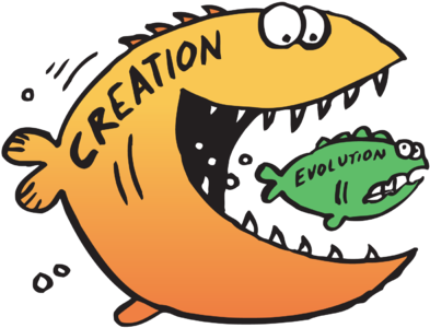 Creation Clip Art - Creation Vs Evolution Fish - Transparent PNG Free Download