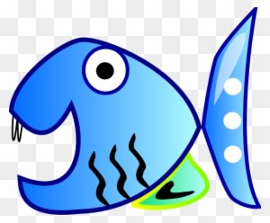 Blue Fish Clip Art - Fish Mouth Open Png - Transparent PNG Free Download