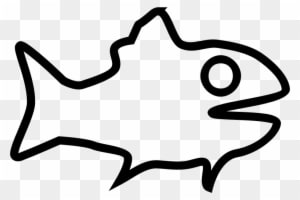 Clipart Fish Outline - Fish Outline Transparent Png - Transparent PNG Free Download