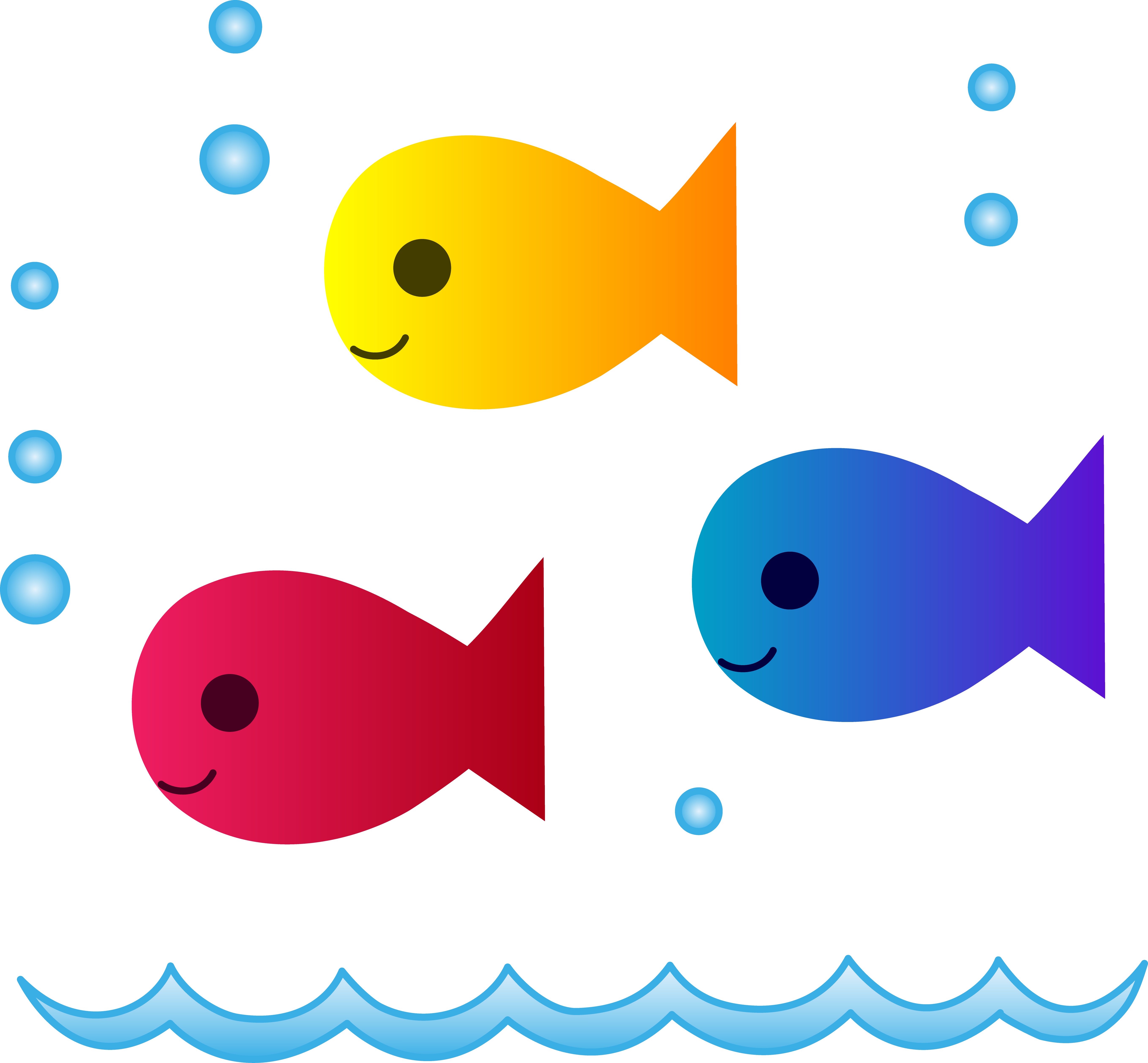 Cute School Of Fish Swimming - School Of Fish Drinking Glass - Transparent PNG Free Download