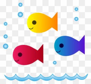 Cute School Of Fish Swimming - School Of Fish Drinking Glass - Transparent PNG Free Download