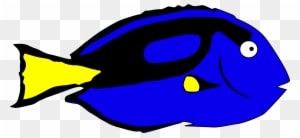 Cool Dory Clip Art - Blue Tang Fish Clipart - Transparent PNG Free Download