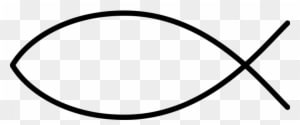 Christian Fish Symbol Clip Art - Simple Fish Outline - Transparent PNG Free Download