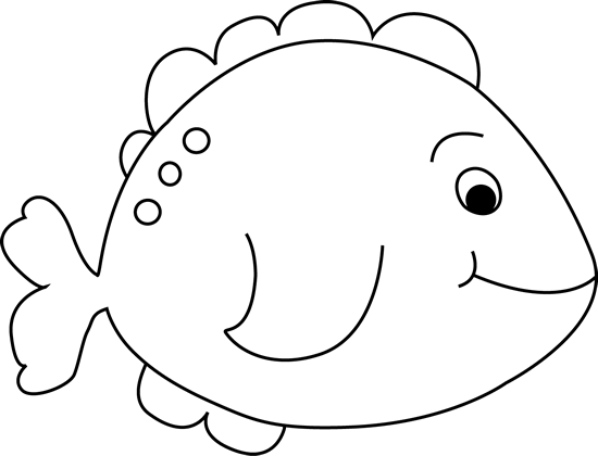 Black And White Little Fish Clip Art Image - Cute Fish Black And White Clipart - Transparent PNG Free Download