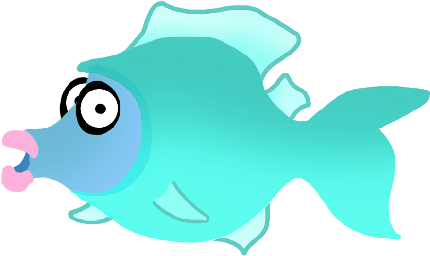 Funny Orange Cartoon Fish Drawing, Green Cartoon Fish - Coral Reef Fish - Transparent PNG Free Download
