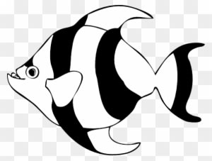 Tropical Fish Clip Art Black And White - Custom Yellow Tropical Fish Shower Curtain - Transparent PNG Free Download