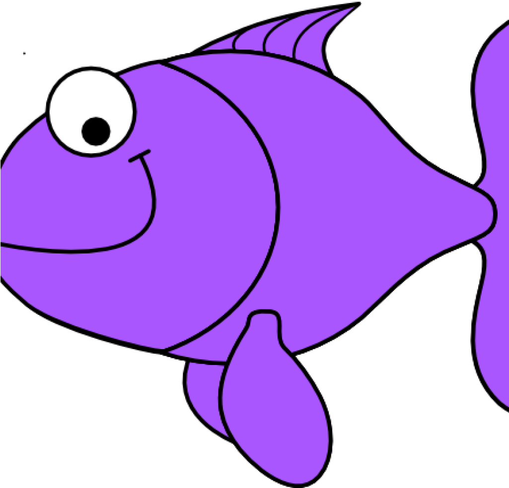 Fish Clipart Purple Fish Clip Art At Clker Vector Clip - Fish Cartoon - Transparent PNG Free Download