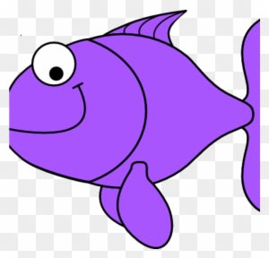 Fish Clipart Purple Fish Clip Art At Clker Vector Clip - Fish Cartoon - Transparent PNG Free Download