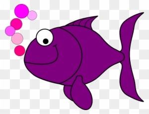 Purple Smiling Goldfish Clip Art At Clker - Red Fish Clip Art - Transparent PNG Free Download