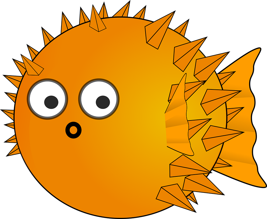 Blowfish Cartoon Fish Sea Cartoon Fish Fis - Cartoon Puffer Fish - Transparent PNG Free Download