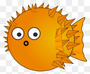 Blowfish Cartoon Fish Sea Cartoon Fish Fis - Cartoon Puffer Fish - Transparent PNG Free Download