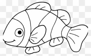 Clown Fish Coloring Page Free Printable Pages For Kids - Fish Black And White - Transparent PNG Free Download