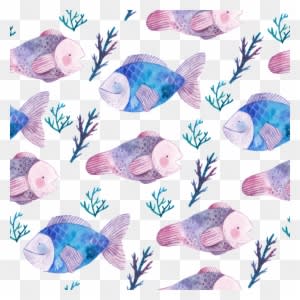 Lovely Watercolor Cartoon Fish Transparent Material - Fish - Transparent PNG Free Download