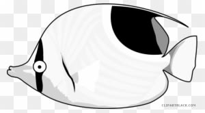 Tropical Fish Animal Free Black White Clipart Images - Fish - Transparent PNG Free Download