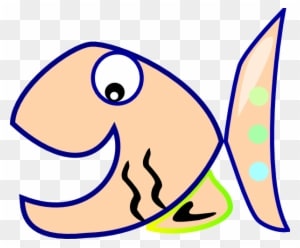 Beige Fish Clip Art At Clker - Fish Mouth Open Png - Transparent PNG Free Download