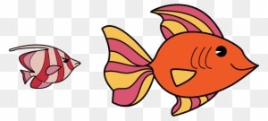 Pin Small Fish Clipart - Fish Big And Small - Transparent PNG Free Download