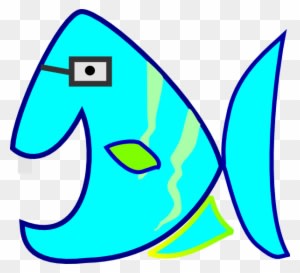 Fish Cartoon With Glasses - Transparent PNG Free Download